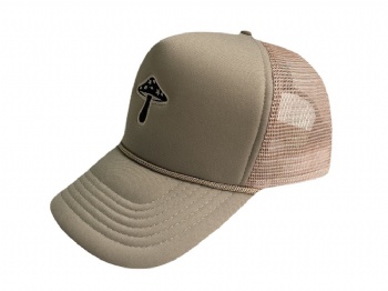 Foam net trucker hat with custom embroidery logo